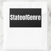 State ofGenre Zwart-wit rechthoekige Sticker (Tas)