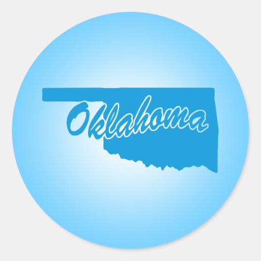 State Oklahoma Classic Round Sticker (Voorkant)