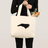 State Outline North Carolina Grote Tote Bag (Voorkant (product))