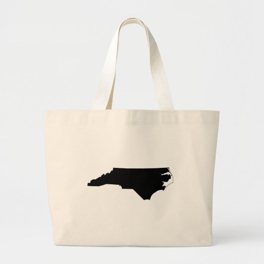 State Outline North Carolina Grote Tote Bag (Voorkant)