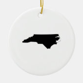 State Outline North Carolina Keramisch Ornament (Voorkant)
