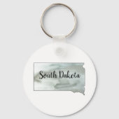 State Outline van South Dakota Sleutelhanger (Voorkant)