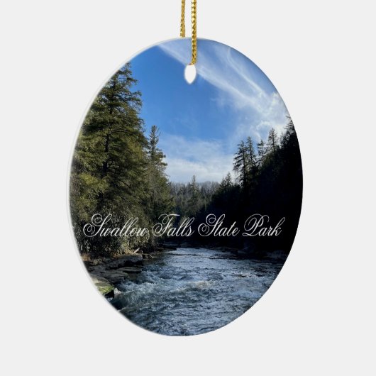 State Park 2023-Herfsten Slidallow Keramisch Ornament (Rechts)