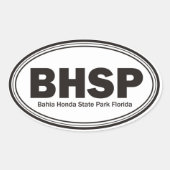 State Park Bahia Honda Ovale Sticker (Voorkant)