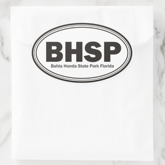 State Park Bahia Honda Ovale Sticker (Tas)
