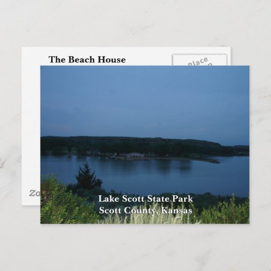 State Park Beach House-Lake Scott Briefkaart (Voorkant / Achterkant)