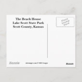 State Park Beach House-Lake Scott Briefkaart (Achterkant)