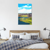 State Park Dry Herfsten, Grand Coulee Dam Canvas Afdruk (Insitu (Slaapkamer))