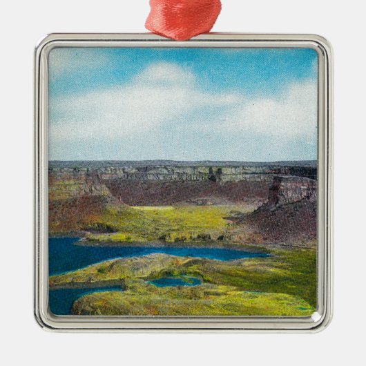 State Park Dry Herfsten, Grand Coulee Dam Metalen Ornament (Voorkant)