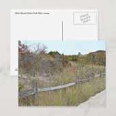 State Park Dunes and Fence Island Beach Briefkaart (Voorkant / Achterkant)