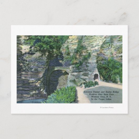 State Park Entrance Tunnel en Sentry Bridge Briefkaart (Voorkant)