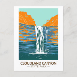 State Park Georgia Vintage van Cloudland Canyon Briefkaart