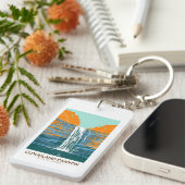 State Park Georgia Vintage van Cloudland Canyon Sleutelhanger (Voorkant Rechts)