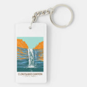 State Park Georgia Vintage van Cloudland Canyon Sleutelhanger (achterkant)