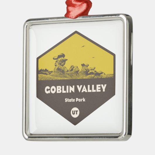 State Park Goblin Valley Metalen Ornament (Links)