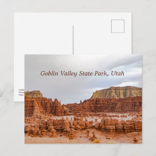 State Park Goblin Valley, Utah Briefkaart (Voorkant / Achterkant)