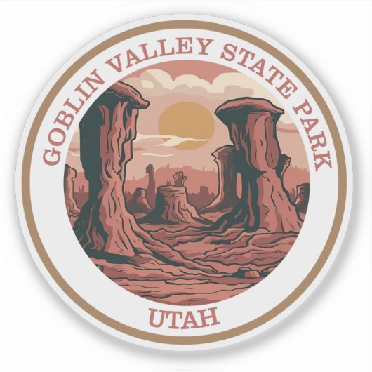State Park Goblin Valley, Utah Sticker (Voorkant)