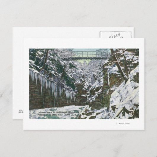 State Park Gorge Suspension Bridge Uitzicht in Briefkaart (Voorkant / Achterkant)