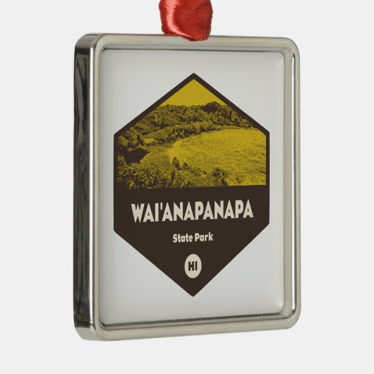 State Park Hawaii Metalen Ornament (Rechts)