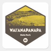 State Park Hawaii Vierkante Sticker (Voorkant)