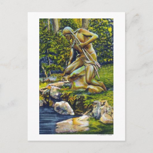 State Park Indian Statue Briefkaart (Voorkant)
