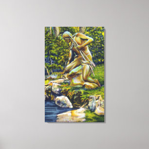 State Park Indian Statue Canvas Afdruk
