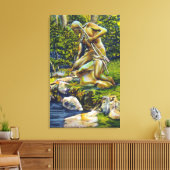 State Park Indian Statue Canvas Afdruk (Insitu (Woonkamer))