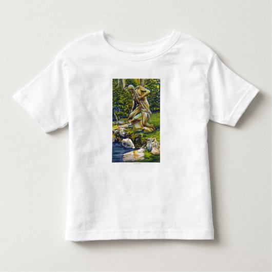 State Park Indian Statue Kinder Shirts (Voorkant)
