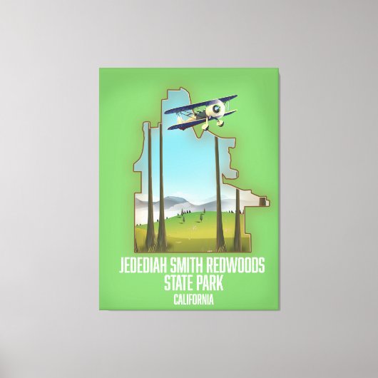 State Park Jedediah Smith Redwood Canvas Afdruk (Voorkant)