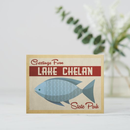 State Park Lake Chelan Briefkaart  (Staand voorkant)