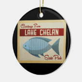 State Park Lake Chelan Keramisch Ornament (Links)