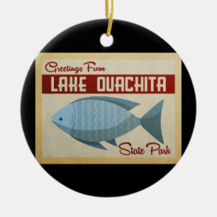 State Park Lake Ouachita Keramisch Ornament