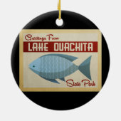 State Park Lake Ouachita Keramisch Ornament (Achterkant)