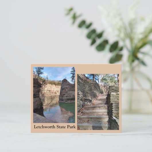 State Park Letchworth Briefkaart (Staand voorkant)