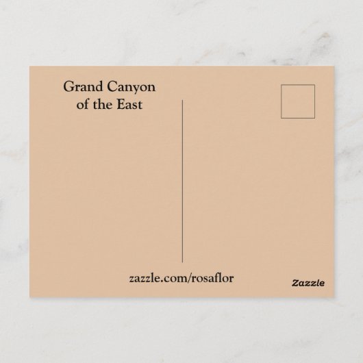 State Park Letchworth Briefkaart (Achterkant)