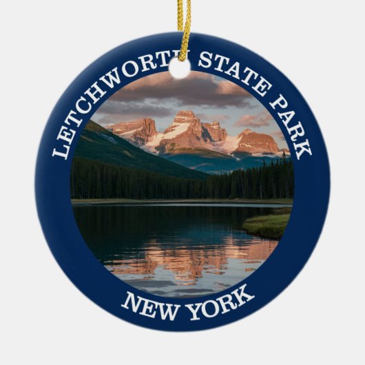 State Park Letchworth Keramisch Ornament (Voorkant)