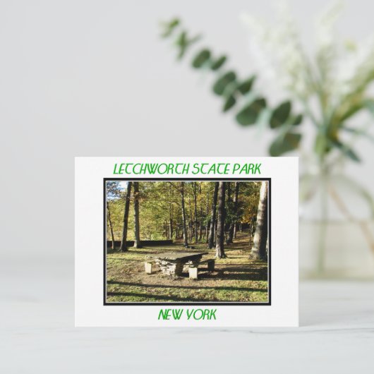State Park Letchworth - Tea Table Rock Briefkaart (Staand voorkant)