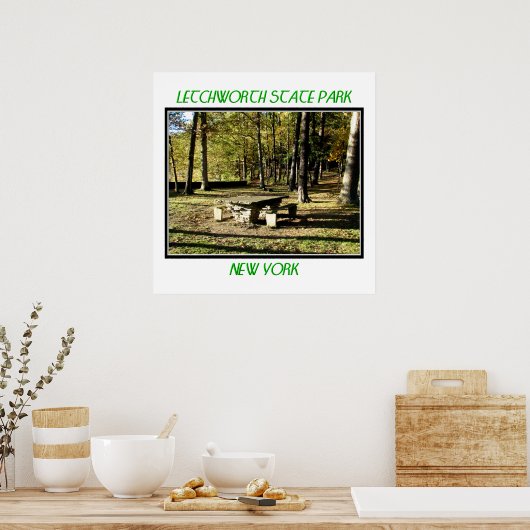State Park Letchworth - Tea Table Rock Poster (Keuken)
