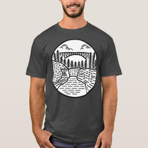 State Park Letchworth Upper Herfsten en Bridge T-shirt