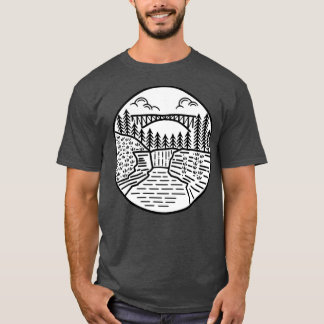 State Park Letchworth Upper Herfsten en Bridge T-shirt