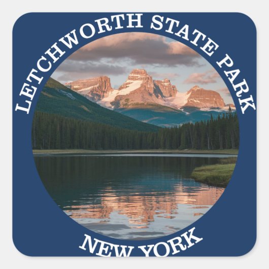 State Park Letchworth Vierkante Sticker (Voorkant)