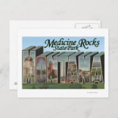 State Park Medicine Rocks, Montana Briefkaart (Voorkant / Achterkant)