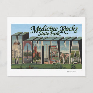 State Park Medicine Rocks, Montana Briefkaart