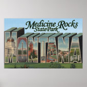 State Park Medicine Rocks, Montana Poster (Voorkant)