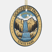 State Park Minnesota Badge Gooseberry Herfsten Keramisch Ornament (Rechts)