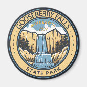 State Park Minnesota Badge Gooseberry Herfsten Magneet (Voorkant)