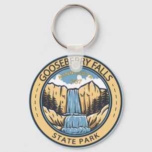 State Park Minnesota Badge Gooseberry Herfsten Sleutelhanger