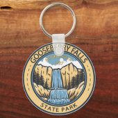 State Park Minnesota Badge Gooseberry Herfsten Sleutelhanger (Voorkant)