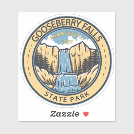 State Park Minnesota Badge Gooseberry Herfsten Sticker (Vel)