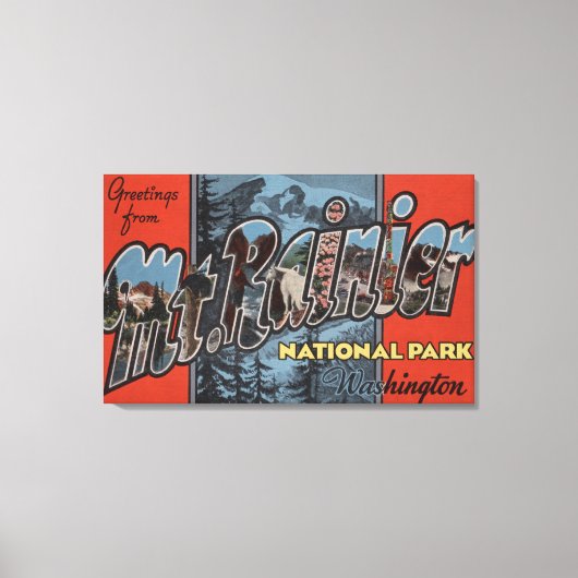 State Park Mt. Rainier, Washington Canvas Afdruk (Voorkant)